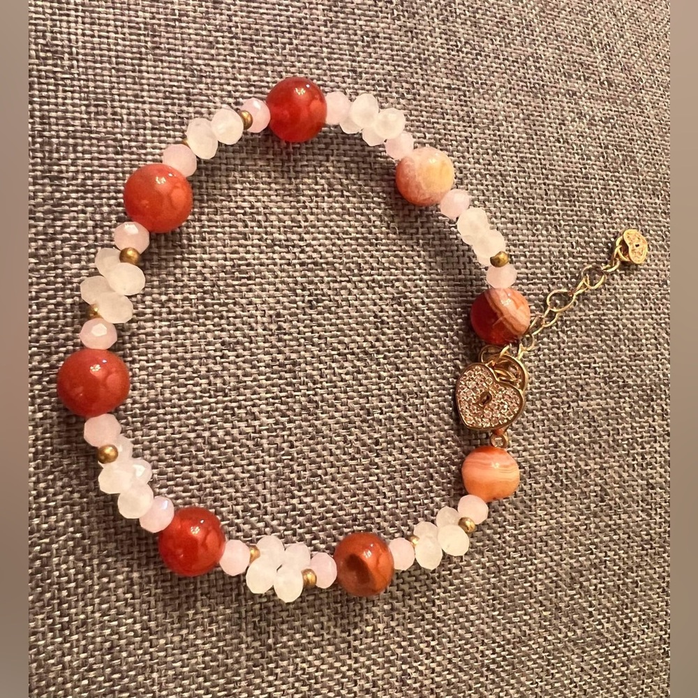 Attract Love Crystal Bracelet, Healing Crystal Bracelet for Women, Crystals for